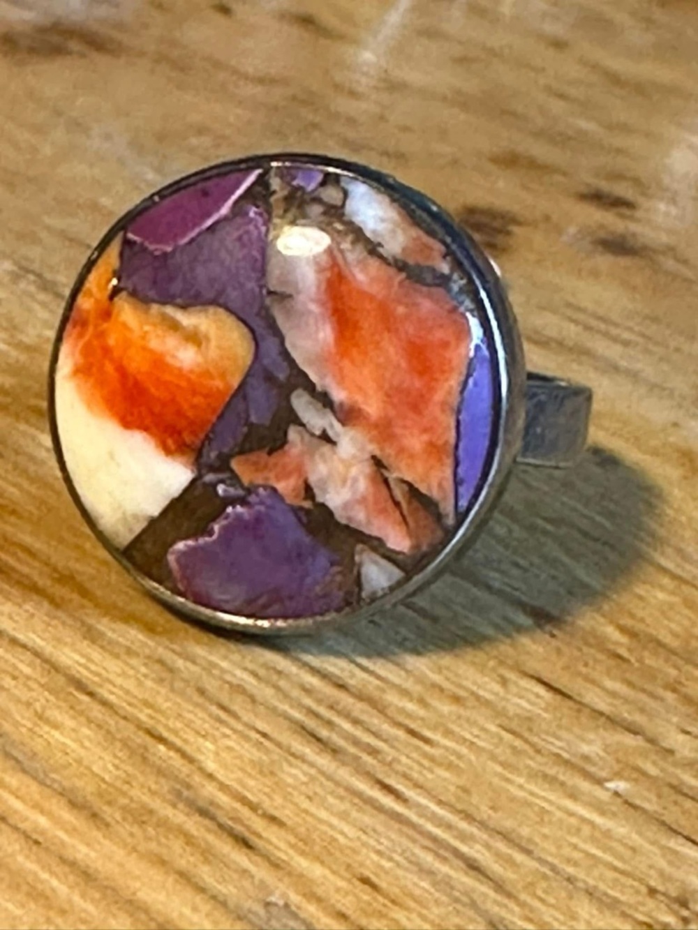 Purple Spiny Turquoise Ring Size 7 NWT